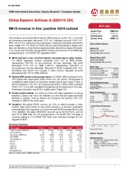 9M19 revenue in line; positive 4Q19 outlook