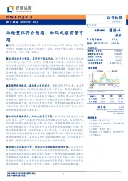 业绩整体符合预期，加码文旅前景可期