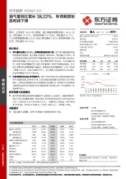 销气量同比增长38.22%，所得税增加致利润下滑