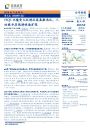 19Q3业绩受大环境及高基数承压，三四线开店保持快速扩张