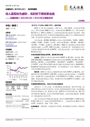 2019年三季报点评：收入表现较为疲软，毛利率下降拖累业绩