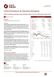 4Q19 refining earnings may improve QoQ; OCF to rebound at year-end