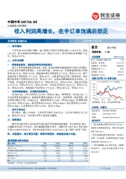 收入利润高增长,在手订单饱满后劲足