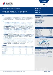 2019年三季报点评：三季度价格跌幅较大，公司业绩承压