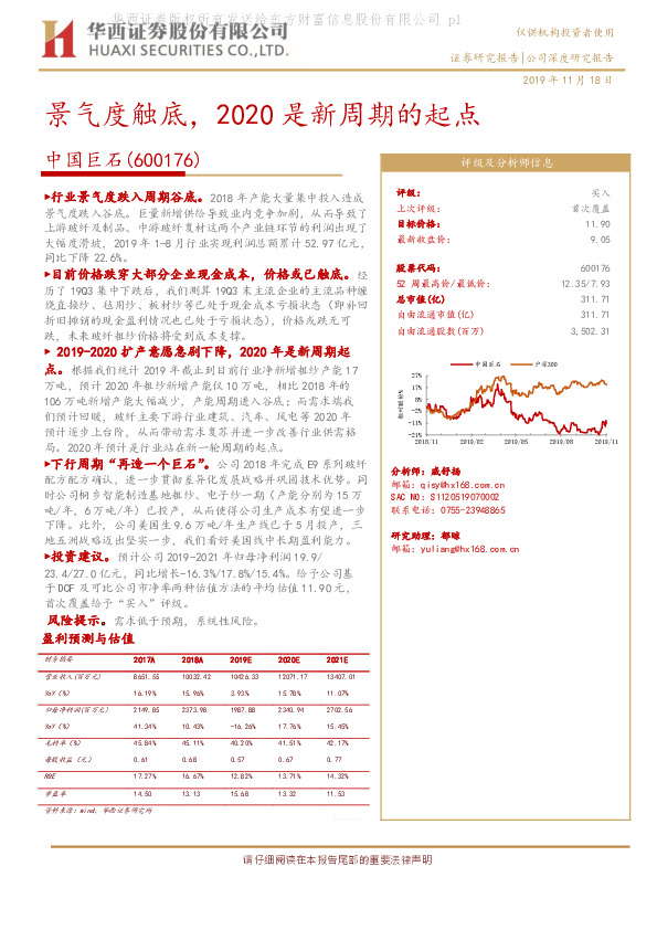 景气度触底，2020是新周期的起点