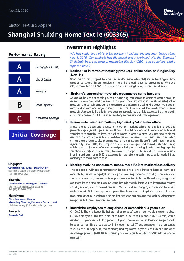 Shanghai Shuixing Home Textile