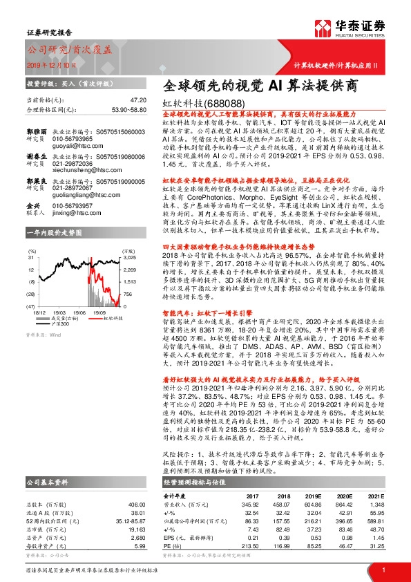 全球领先的视觉 AI算法提供商