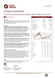 Domestic brand earnings set to improve; watch Escape sales volume
