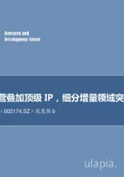 深度报告：精品化运营叠加顶级IP，细分增量领域突破可期