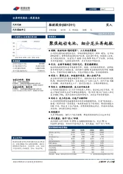 聚焦起动电池，细分龙头再起航