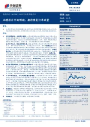 2019年业绩预增点评：业绩符合市场预期，期待修复订单放量