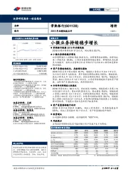 2019年业绩快报点评：小微业务持续稳步增长