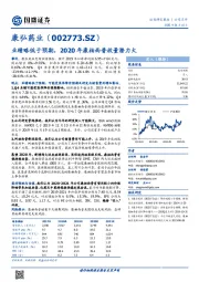 业绩略低于预期，2020年康柏西普放量潜力大