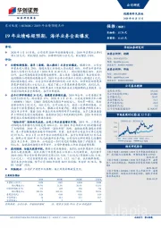 2019年业绩预增点评：19年业绩略超预期，海洋业务全面爆发