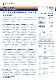 2019年业绩整体符合预期,血制品有望稳健增长