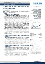 业绩略低于预期，看好全球电动化加速+平台型公司业绩弹性释放