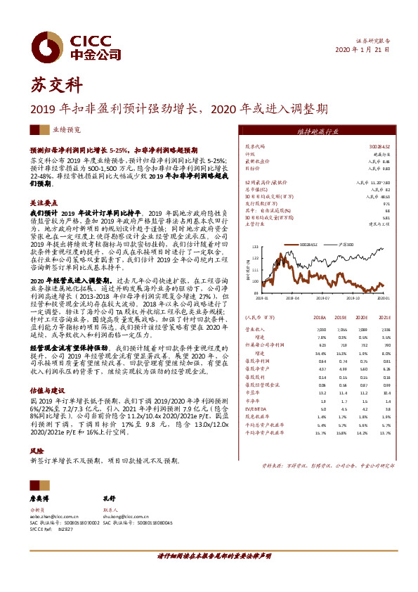 2019年扣非盈利预计强劲增长，2020年或进入调整期