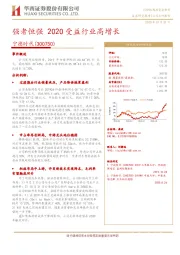 强者恒强2020受益行业高增长