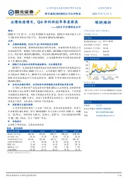 2019年业绩预告点评：业绩快速增长，Q4净利润创单季度新高