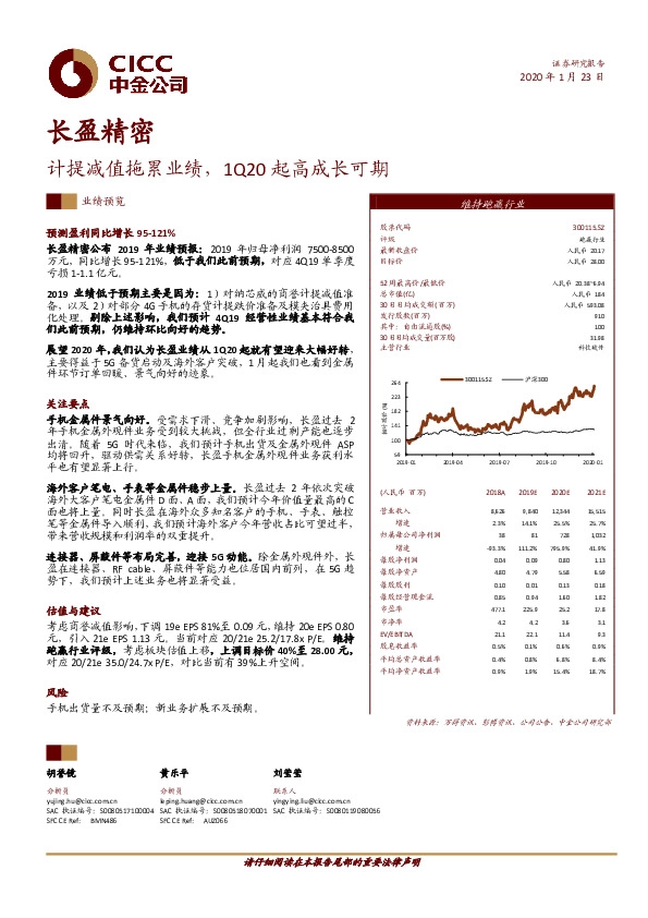计提减值拖累业绩，1Q20起高成长可期