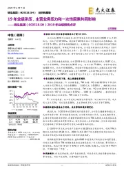 2019年业绩预告点评:19年业绩承压,主营业务压力和一次性因素共同影响
