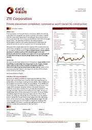 Private placement completed; coronavirus won’t derail 5G construction