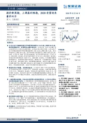 提价新周期，上调盈利预期，2020有望迎来量价双升