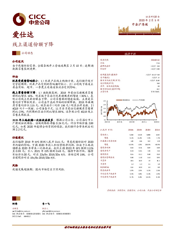 线上渠道份额下降