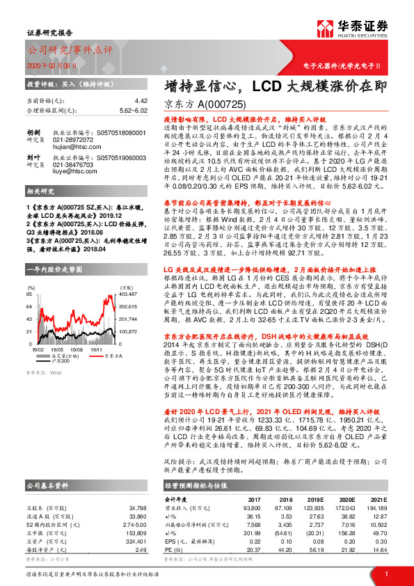 增持显信心，LCD大规模涨价在即