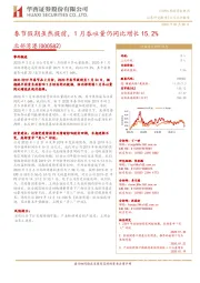 春节假期虽然提前，1月吞吐量仍同比增长15.2%