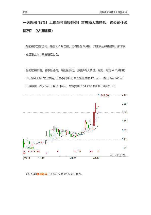 一天怒涨15%！上市至今直接翻倍！雷布斯大笔持仓，这公司什么情况？（估值建模）