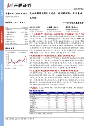 公司首次覆盖报告：成本优势造就煤化工龙头，新材料项目打开未来成长空间