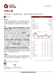 玻尿酸全产业链稀缺标的，2020年持续快速成长可期