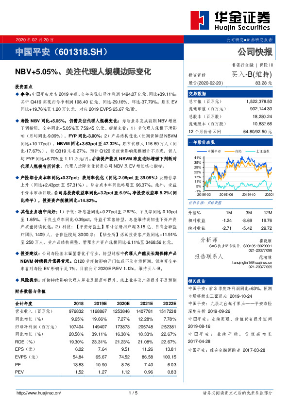 NBV+5.05%、关注代理人规模边际变化