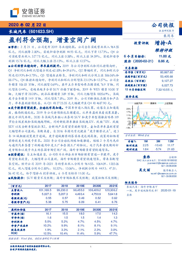 盈利符合预期，增量空间广阔