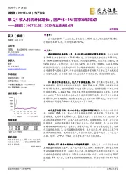2019年业绩快报点评:单Q4收入利润环比增长,国产化+5G需求双轮驱动