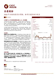 2019年业绩快报符合预期，新项目建设助力成长