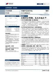 2019年业绩快报点评：业绩符合预期，龙头加速扩产