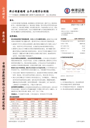 2019年业绩快报点评：沸石销量稳增 全年业绩符合预期