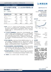 全年业绩符合预期,三大业务协同推进业务高歌稳进