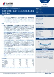 2019年业绩快报点评：业绩符合预期，数据中心和光伏逆变器业务增长有望提速