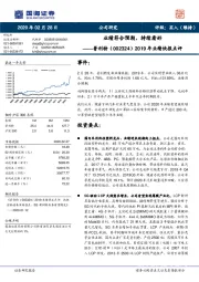 2019年业绩快报点评:业绩符合预期,持续看好