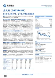 Q4扣非业绩大增，全年盈利增长持续稳健