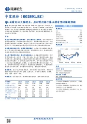 Q4业绩同比大幅增长，原材料价格下降业绩有望持续超预期