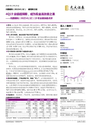 19年业绩快报点评：4Q19业绩超预期，或为现金流改善之果