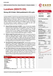 Strong 2019 finish; Well-positioned in 5G cycle