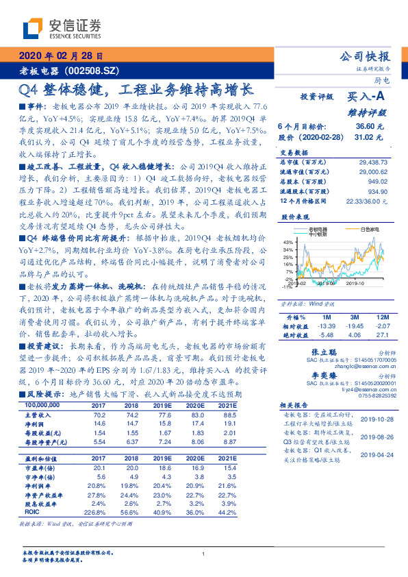 Q4整体稳健，工程业务维持高增长