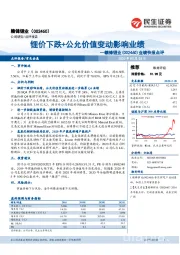 业绩快报点评：锂价下跌+公允价值变动影响业绩