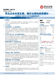 2019年业绩快报点评：军品业务快速发展，看好业绩持续高增长