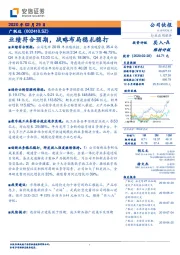 业绩符合预期，战略布局稳扎稳打